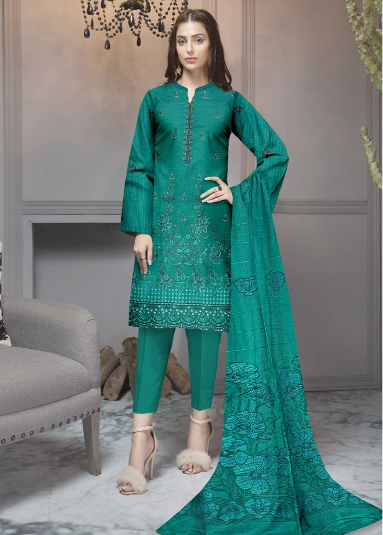 FANCY DHANAK 3 PIECE SUITS