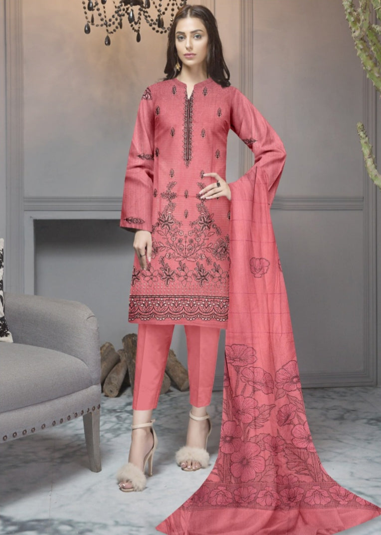 FANCY DHANAK 3 PIECE SUITS