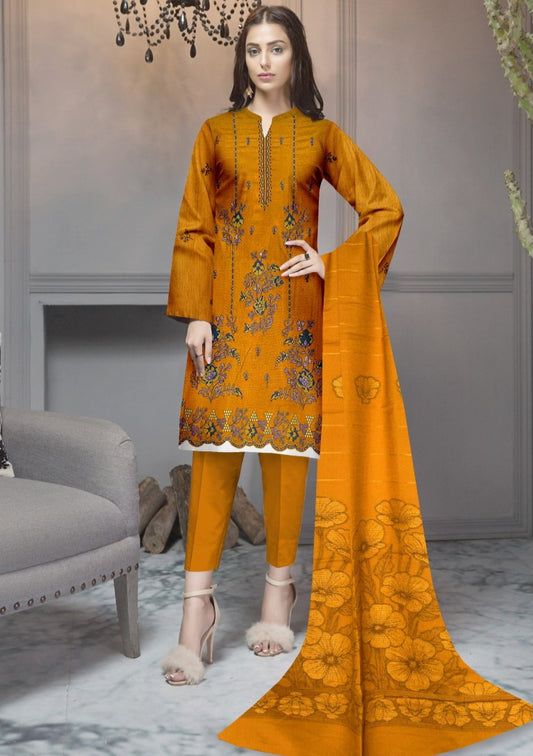 FANCY DHANAK 3 PIECE SUIT