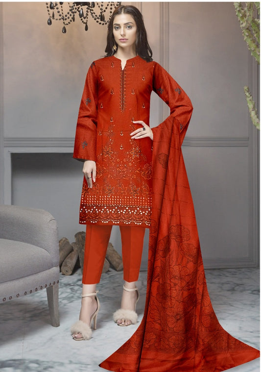FANCY DHANAK 3 PIECE SUITS