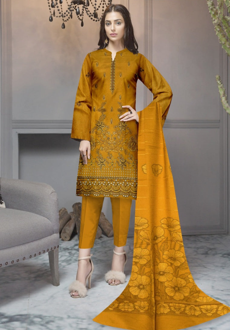 FANCY DHANAK 3 PIECE SUITS